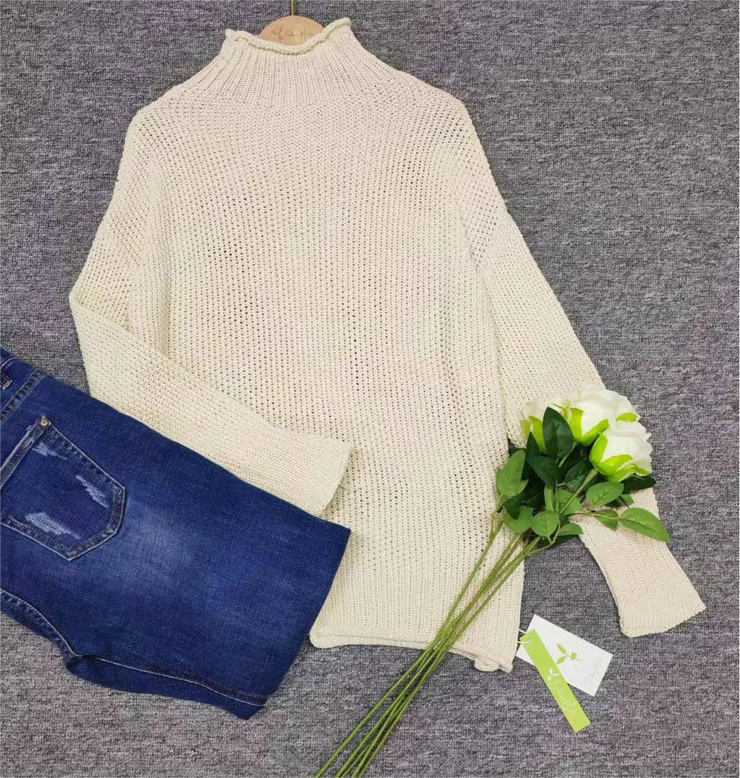Drune | Unifarbener Langärmeliger Pullover