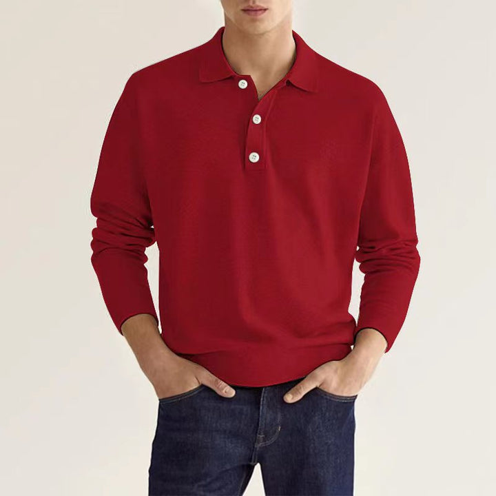 Drune | Stilvolles Lässiges Langarm-Poloshirt
