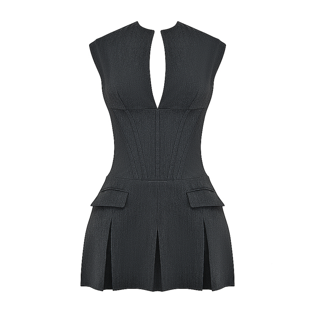 Drune | Plissiertes Mini Kleid