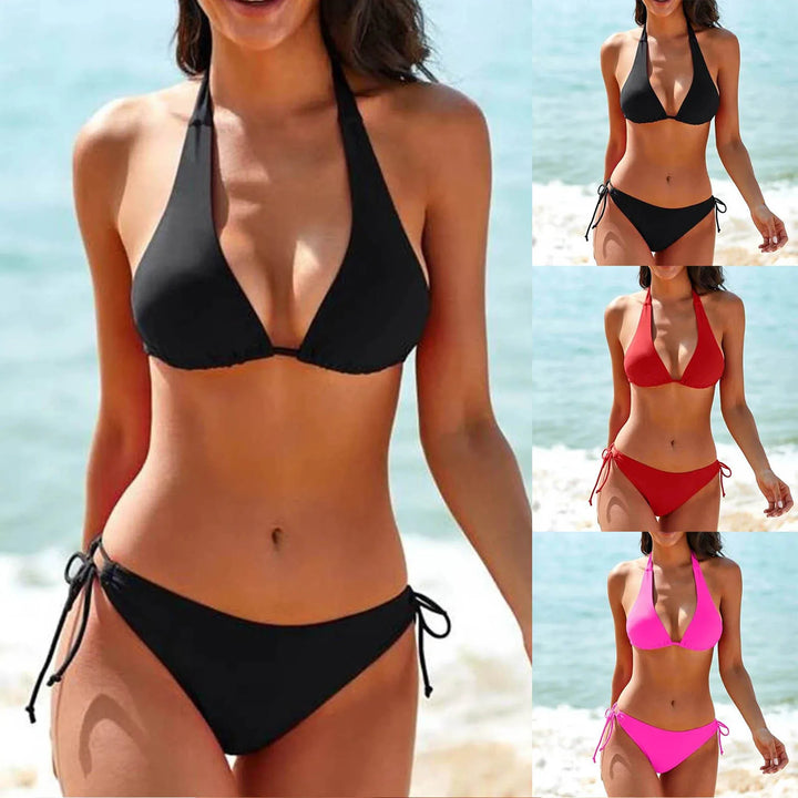 Drune - Klassischer Schwarzer Neckholder-Bikini