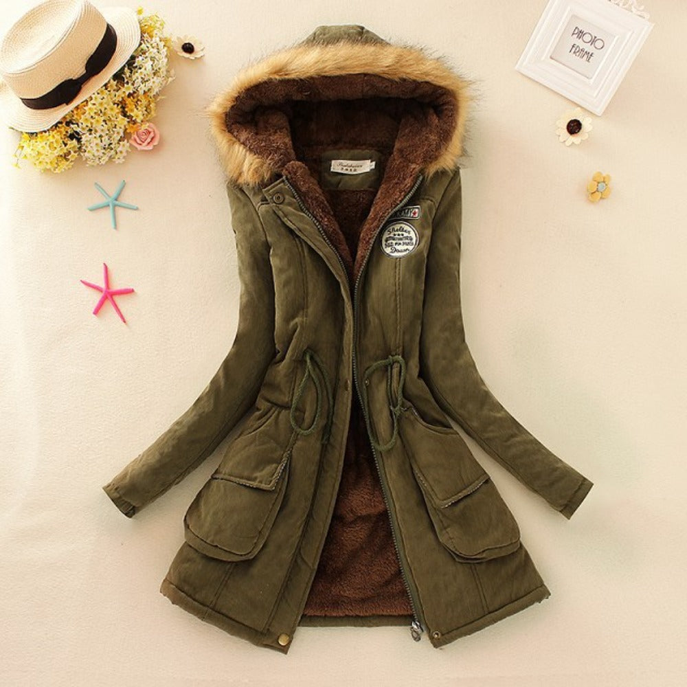 Drune | Warm gefütterte Winterjacke mit Kapuze für Frauen