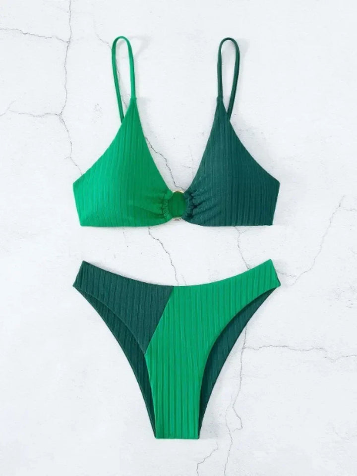 Drune | Push-Up-Bikini-Set mit Hoher Taille für Damen