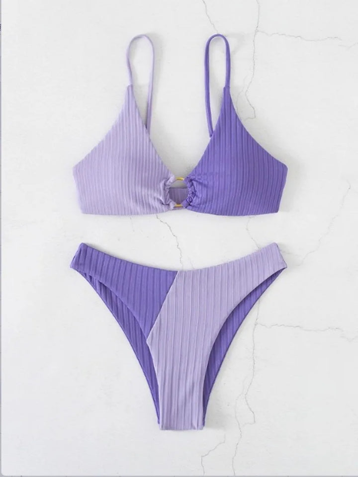Drune | Push-Up-Bikini-Set mit Hoher Taille für Damen
