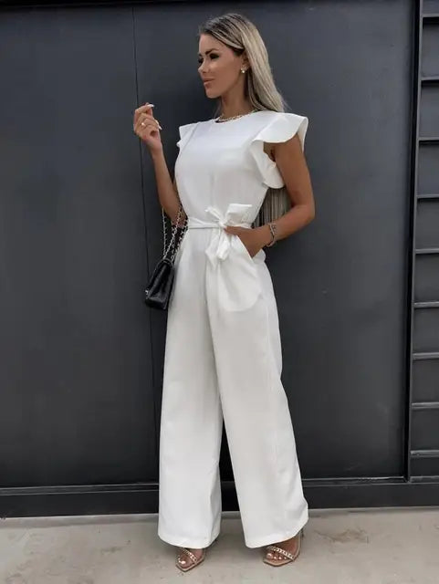 Drune | Damen elegante Kombi mit weitem Bein
