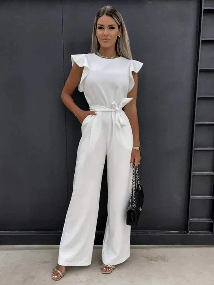 Drune | Elegante Breite Hose, Subtile Ärmelakzente Perfekt für Festliche Anlässe