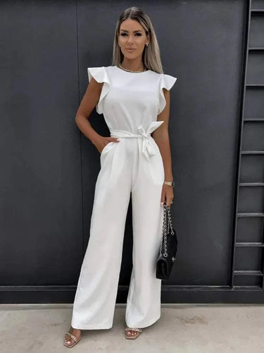 Drune | Elegante Breite Hose, Subtile Ärmelakzente Perfekt für Festliche Anlässe