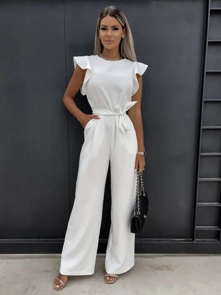 Drune | Damen elegante Kombi mit weitem Bein