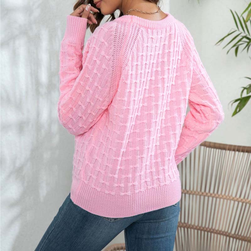 Drune | Weicher Einfarbiger Strickpullover Für Alltag
