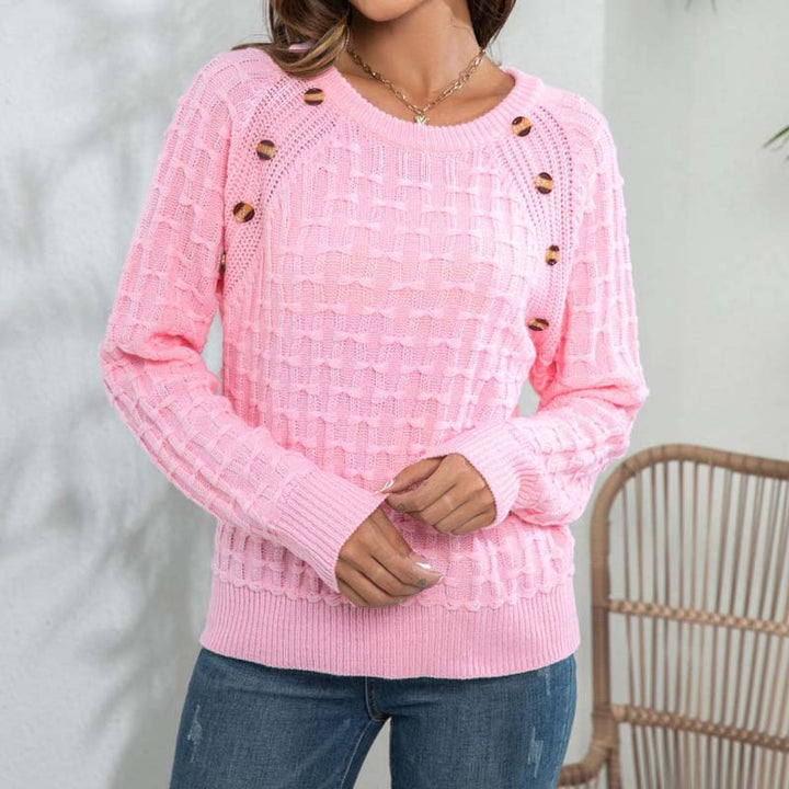 Drune | Weicher Einfarbiger Strickpullover Für Alltag