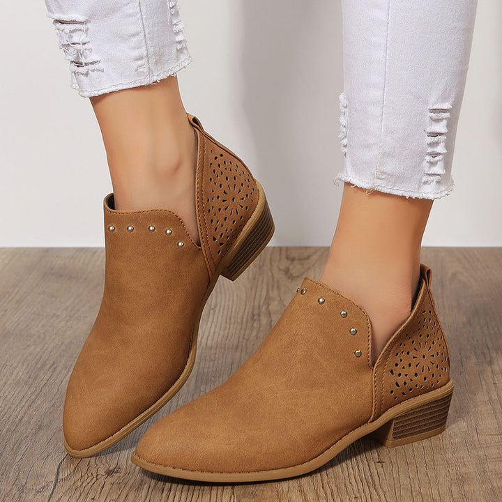 Drune | Vintage Spitze Zehen-Hohlstiefeletten