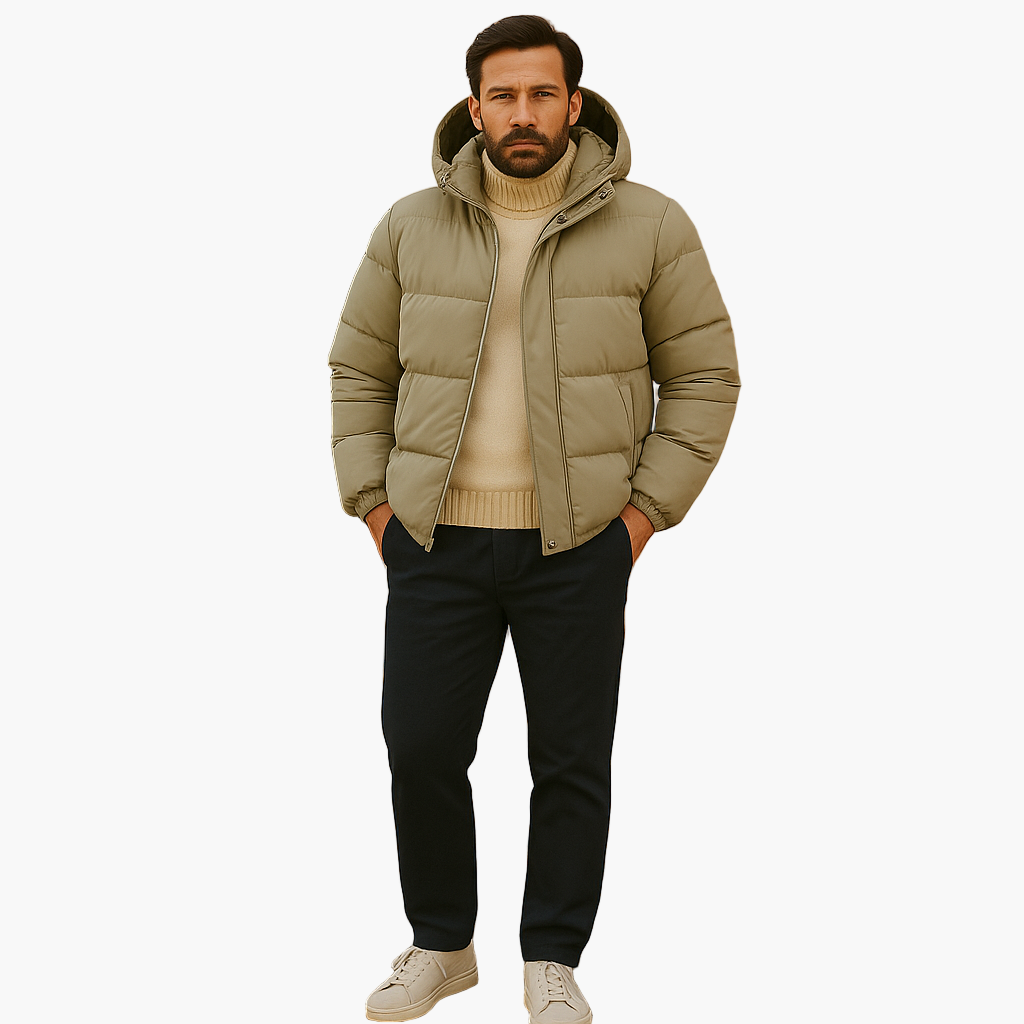 Drune | Puffer Parka - Winterjacke mit Kapuze, Daunenfüllung, Wasserdicht, Urban Outdoor