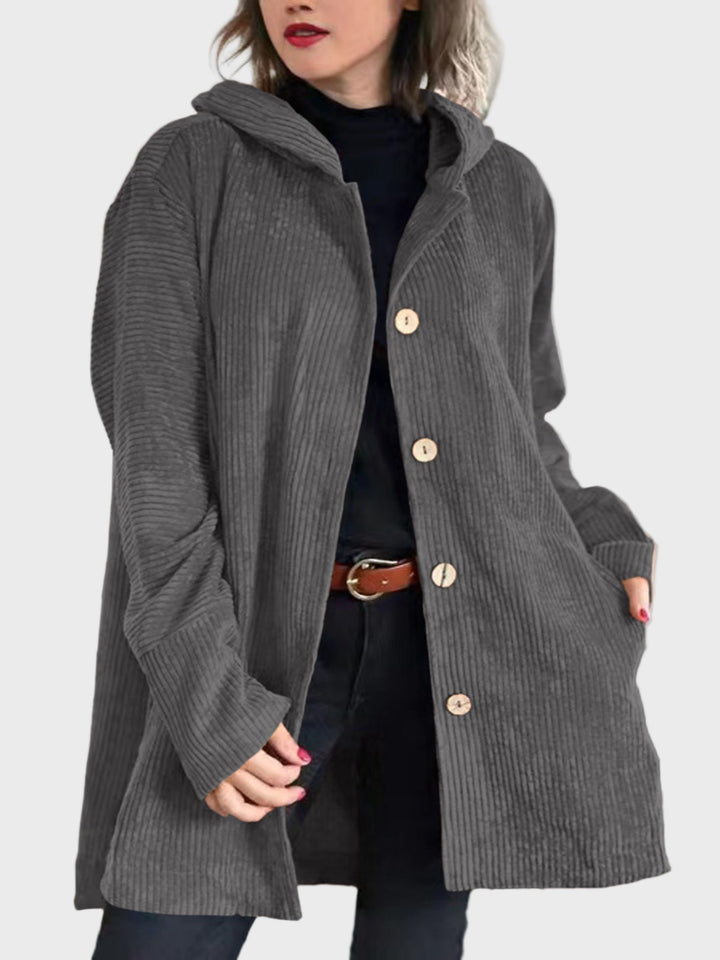Drune | Jacke mit Kapuze und Knöpfen