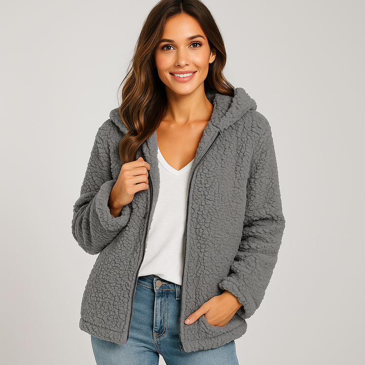 Drune | Fleecejacke mit Kapuze für Damen