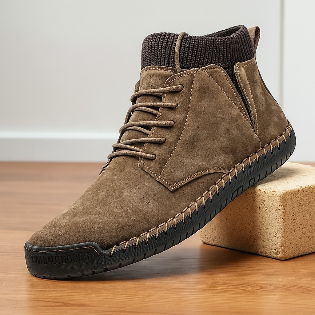 Retro-Wildlederschuhe mit Ripp- und Stichmuster Drune Drune