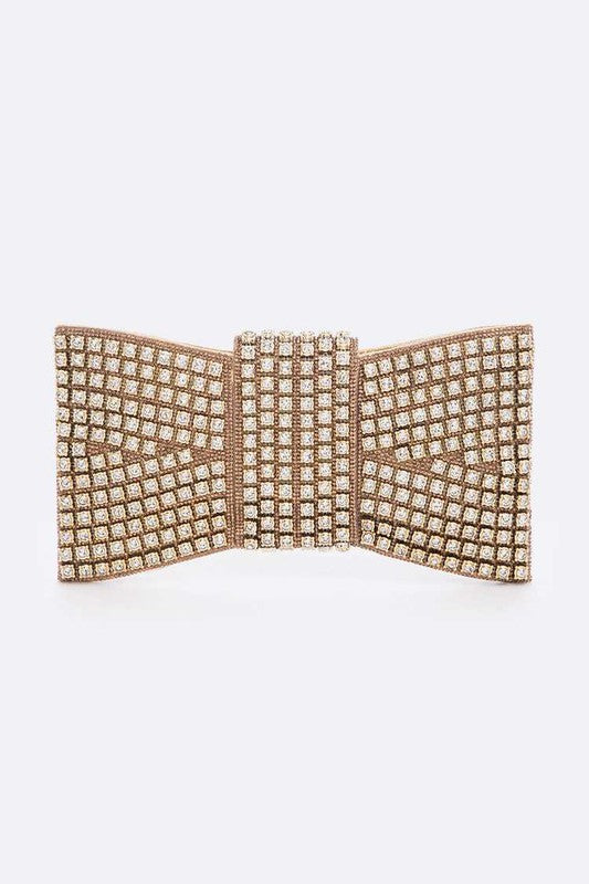 Drune | Rhinestone Fliegenknoten Ikonische Clutch Tasche