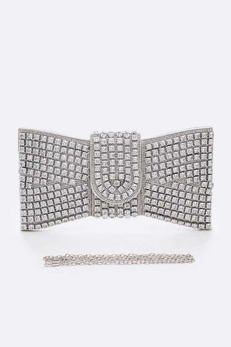 Drune | Rhinestone Fliegenknoten Ikonische Clutch Tasche