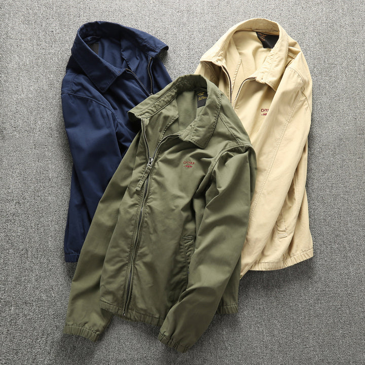 Herren Urbaner Zip-Sommerblouson aus technischem Twill mit verdecktem Reißverschluss Drune