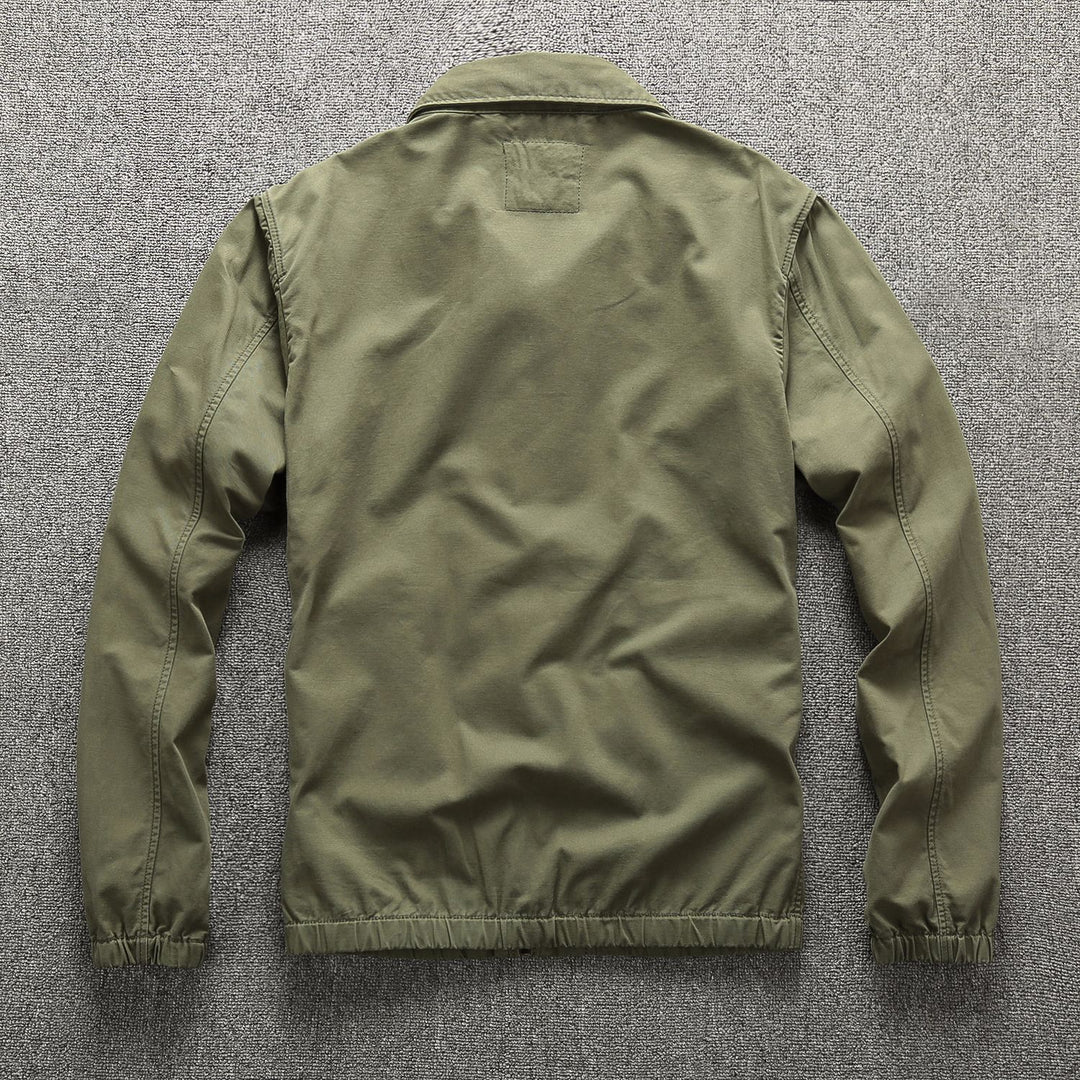 Herren Urbaner Zip-Sommerblouson aus technischem Twill mit verdecktem Reißverschluss Drune