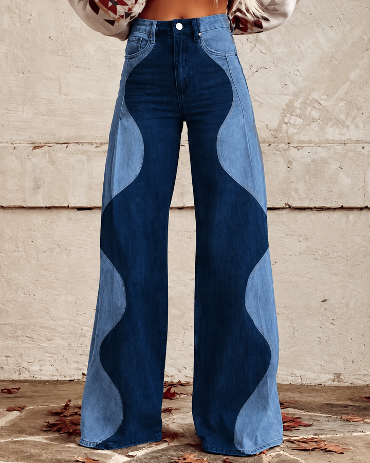 Drune - Modische Jeans, Mit Auffälligem Blumenprint