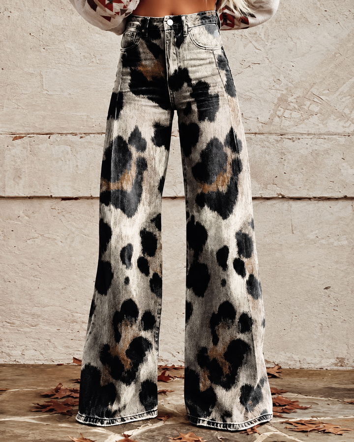 Drune - Modische Jeans, Mit Auffälligem Blumenprint