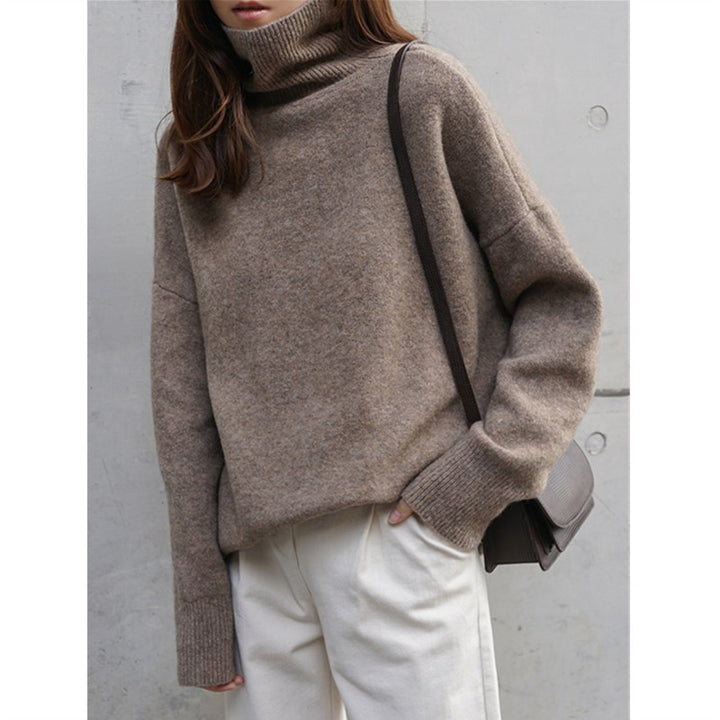 Damen Kuscheliger Rollkragenpullover aus weichem Material mit oversize Schnitt Drune