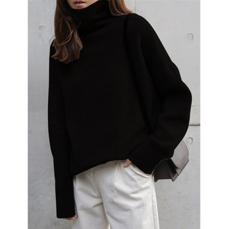 Damen Kuscheliger Rollkragenpullover aus weichem Material mit oversize Schnitt Drune