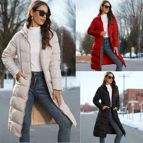 Drune | Lange Jacke Mit Kapuze Und Steppfutter