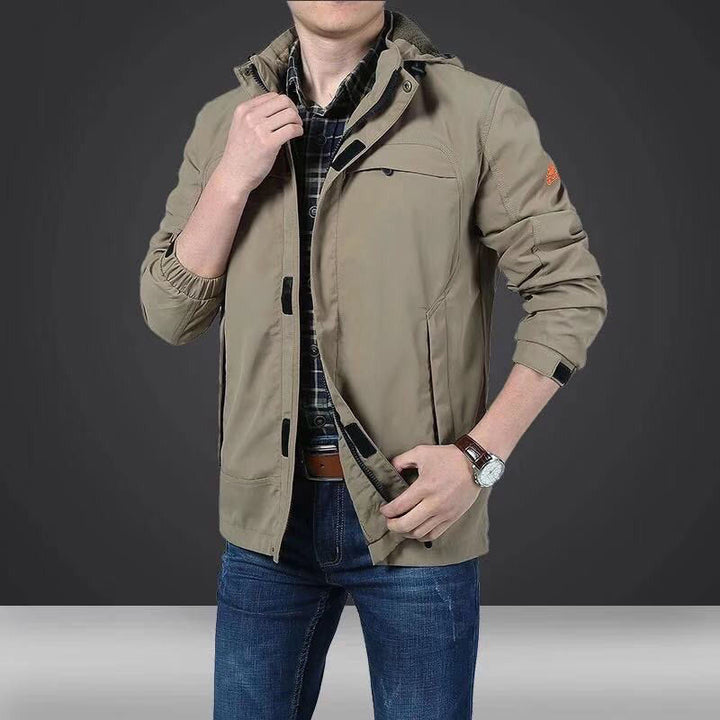 Herren leichte technische Fieldjacke mit Mehrzwecktaschen und verstellbarem Saum Drune