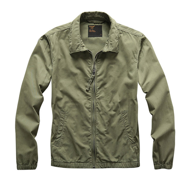 Herren Urbaner Zip-Sommerblouson aus technischem Twill mit verdecktem Reißverschluss Drune