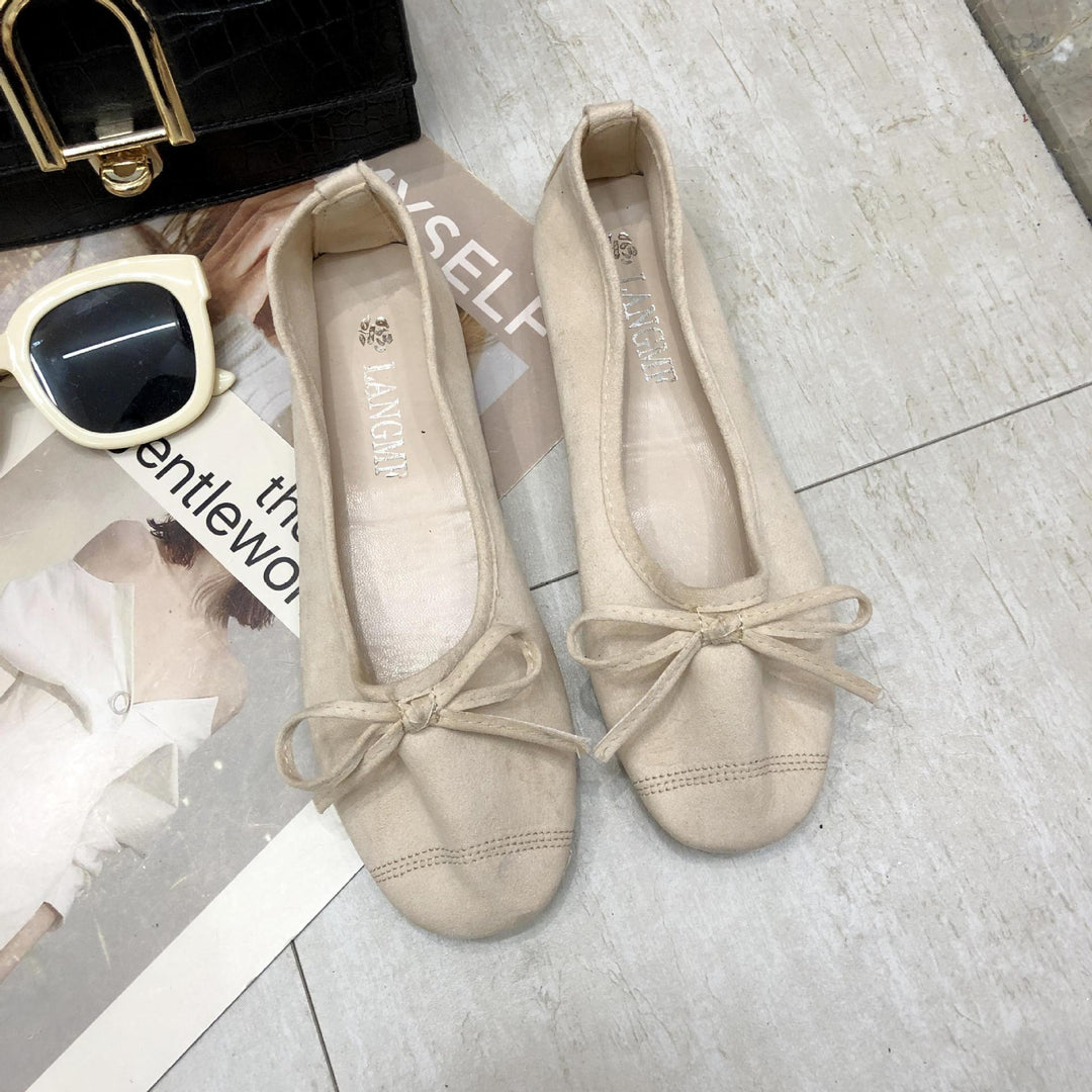 Damen Ballerinas mit Zartem Schleifen-Design und Weichem Obermaterial Drune