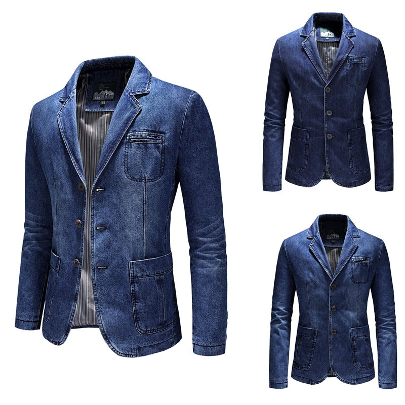 Herren Eleganter Jeansblazer Drune