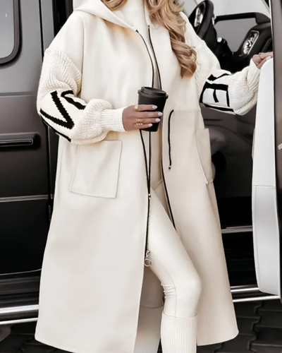 Drune | Lässige Kapuzenjacke mit Strickärmeln
