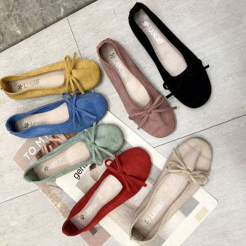 Damen Ballerinas mit Zartem Schleifen-Design und Weichem Obermaterial Drune