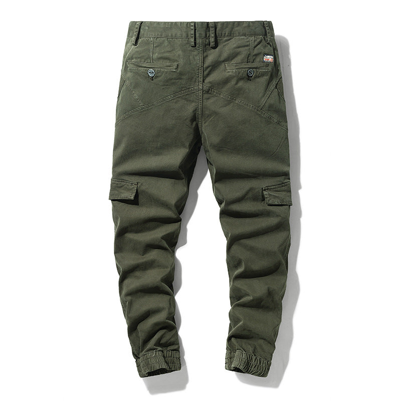 Herren Tactical-Jogger-Cargohose aus robustem Twill mit ergonomischen Knieabnähern und elastischen Bündchen Drune