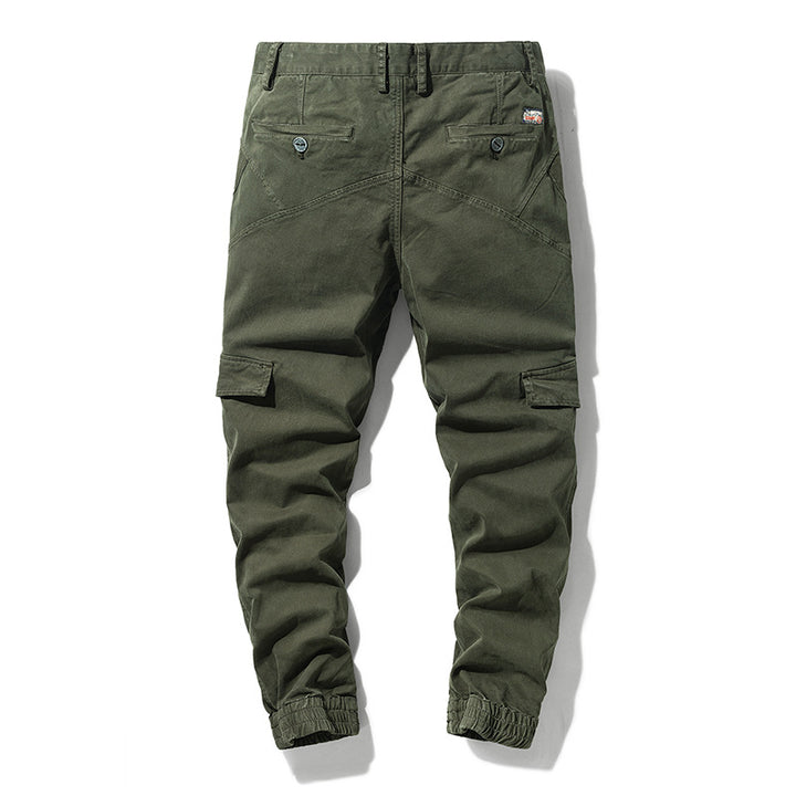 Herren Tactical-Jogger-Cargohose aus robustem Twill mit ergonomischen Knieabnähern und elastischen Bündchen Drune