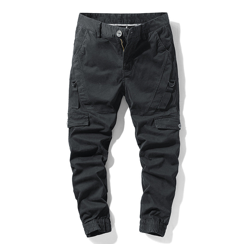 Herren Tactical-Jogger-Cargohose aus robustem Twill mit ergonomischen Knieabnähern und elastischen Bündchen Drune