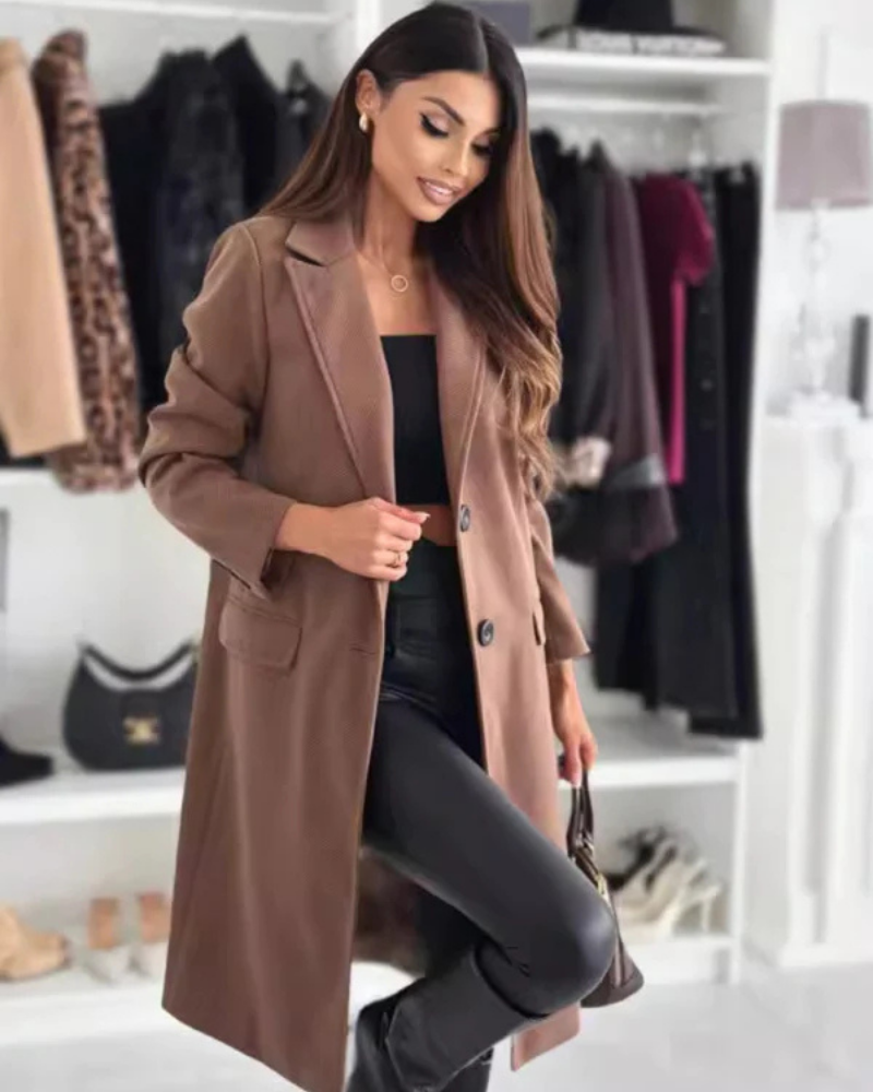Drune | Eleganter Langer Mantel für Damen