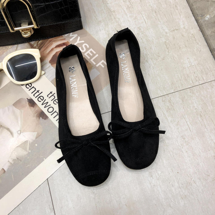 Damen Ballerinas mit Zartem Schleifen-Design und Weichem Obermaterial Drune