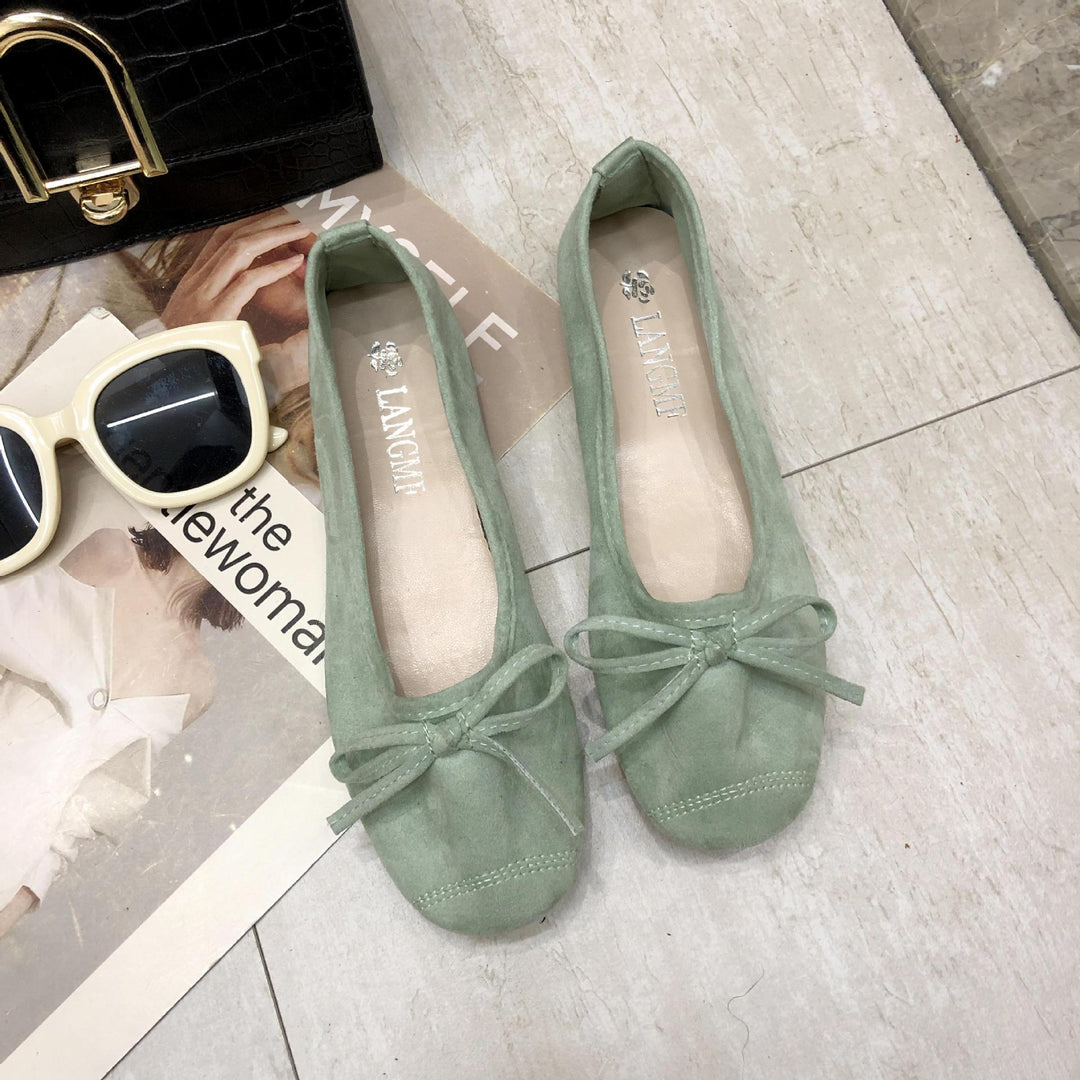 Damen Ballerinas mit Zartem Schleifen-Design und Weichem Obermaterial Drune