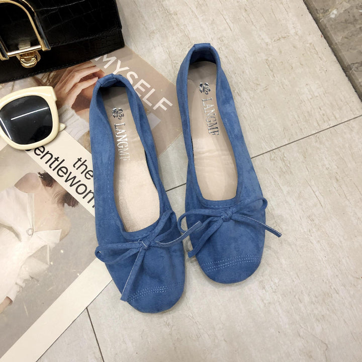 Damen Ballerinas mit Zartem Schleifen-Design und Weichem Obermaterial Drune