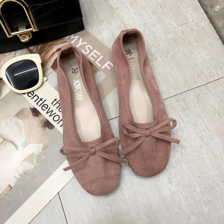 Damen Ballerinas mit Zartem Schleifen-Design und Weichem Obermaterial Drune