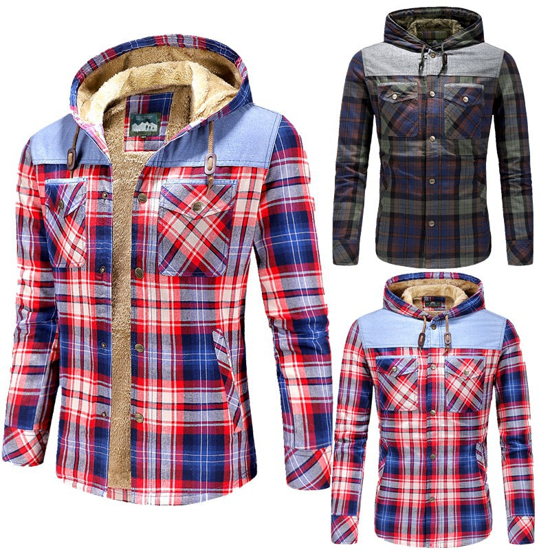 Herren Flanellhemdjacke mit Teddyfutter Drune