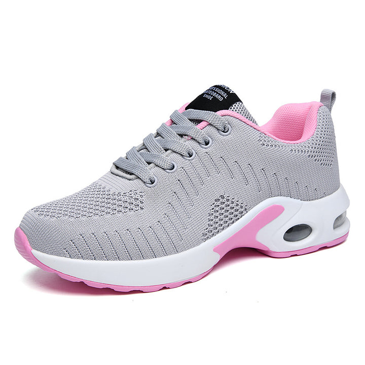 Damen nan leichte Strick-Fitnesssneaker mit sichtbarer Luftkammer-Dämpfung und viskoelastischer Innensohle Drune