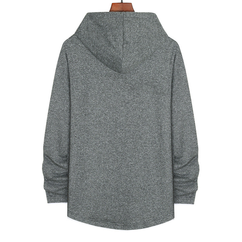 Herren Lang geschnittener Kapuzenpullover mit Lagenoptik und Raglanärmeln Drune