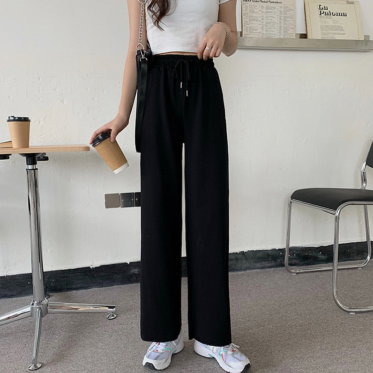 Damen Bequeme Jersey-Hose mit elastischem Bund und weitem Schnitt