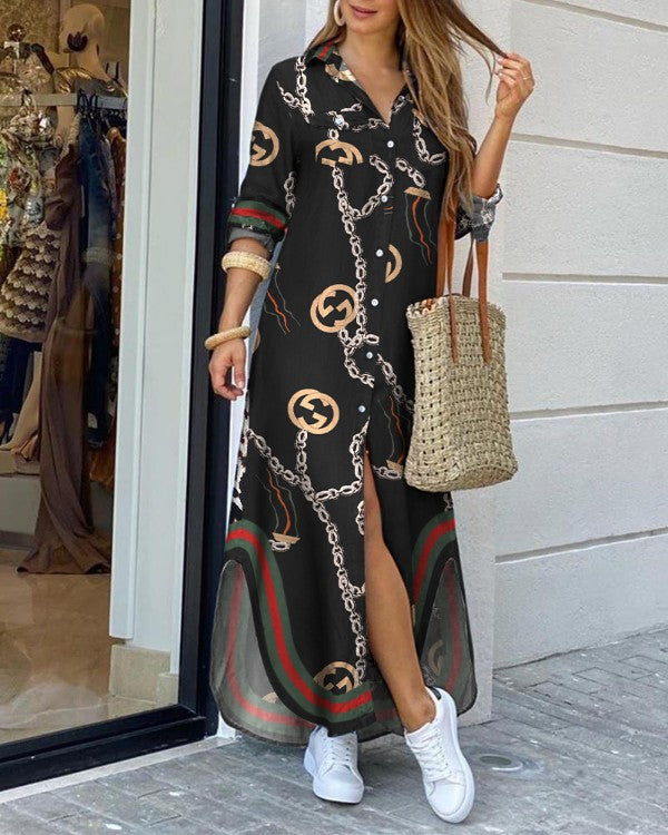 Drune | Frühjahr und Sommermode sexy Bluse langer Rock Kleid