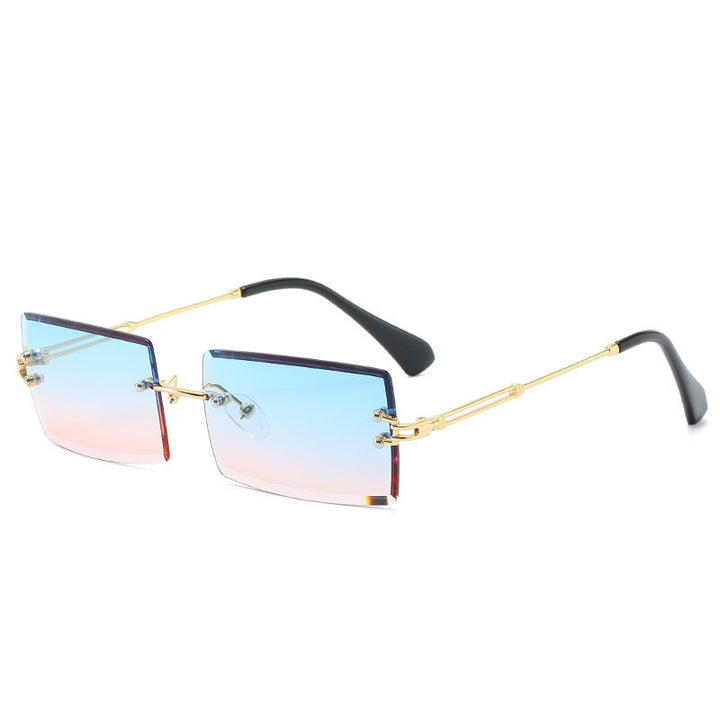 Drune | Modische Rechteckige Sonnenbrille Im Retro Stil