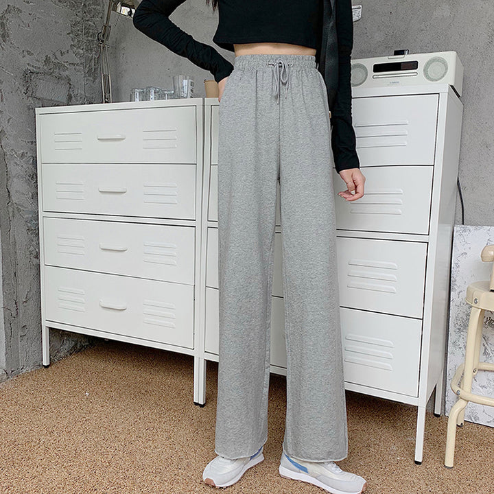 Damen Bequeme Jersey-Hose mit elastischem Bund und weitem Schnitt