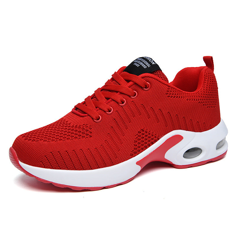 Damen nan leichte Strick-Fitnesssneaker mit sichtbarer Luftkammer-Dämpfung und viskoelastischer Innensohle Drune