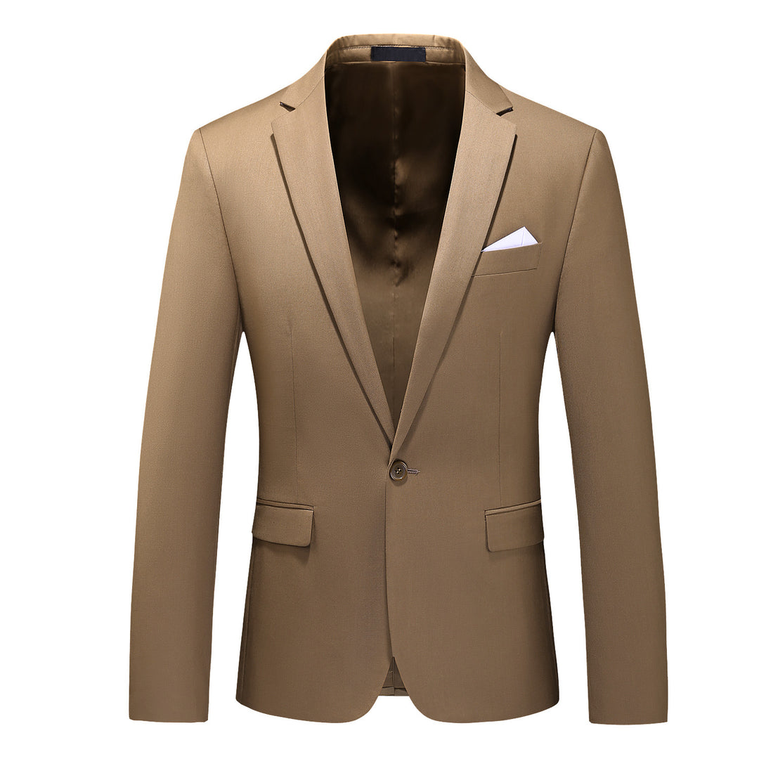 Herren nan elegantes Businesssakko Slim Fit mit schmaler Silhouette und modernem Reverskragen Drune
